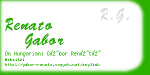 renato gabor business card